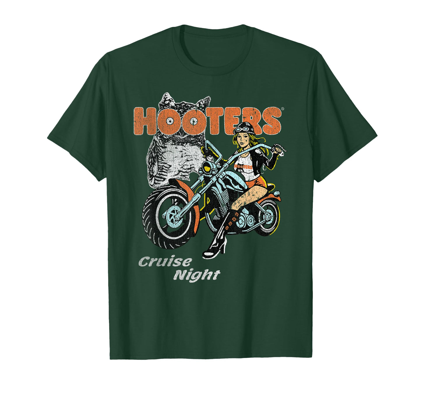 Hooters Cruise Night Biker Chick Vintage Inspired Logo T-Shirt