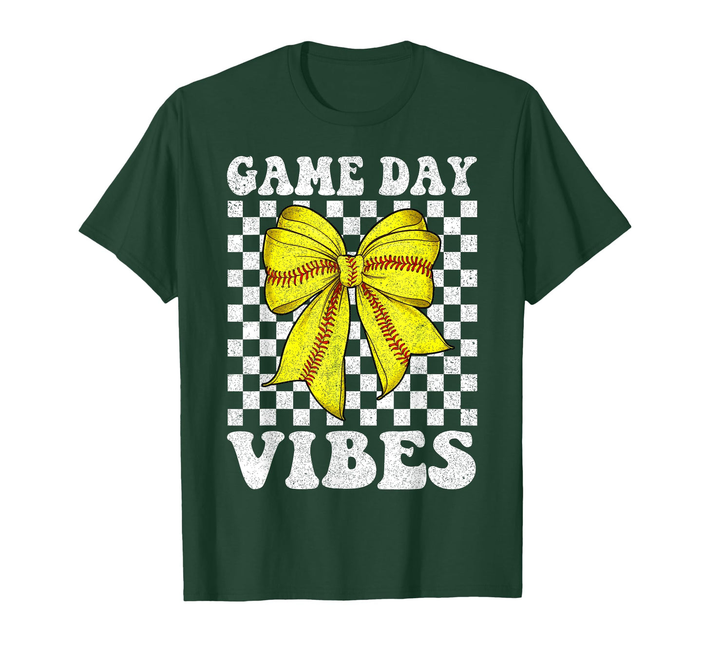 Game Day Vibes Coquette Bow Softball Mama Softball Girl T-Shirt