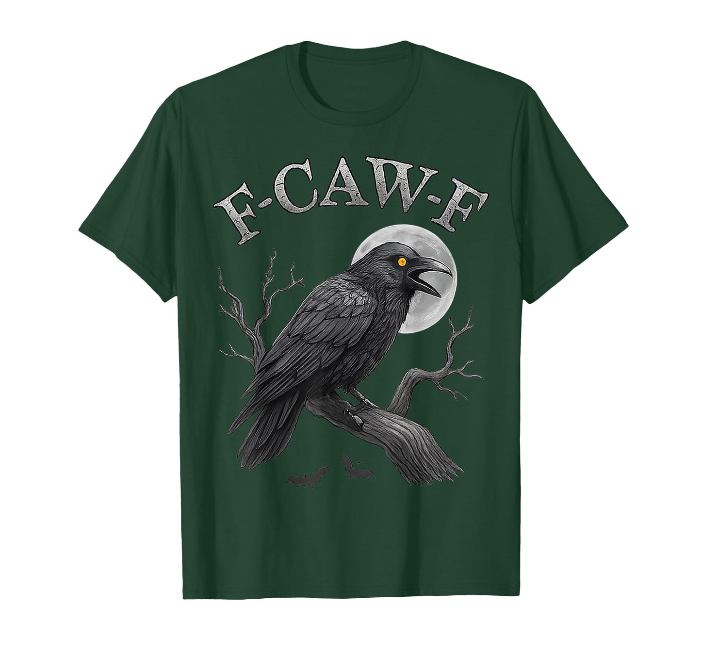 Black Crow F-Caw-F Black Raven Bird Gothic Humor Meme Funny T-Shirt