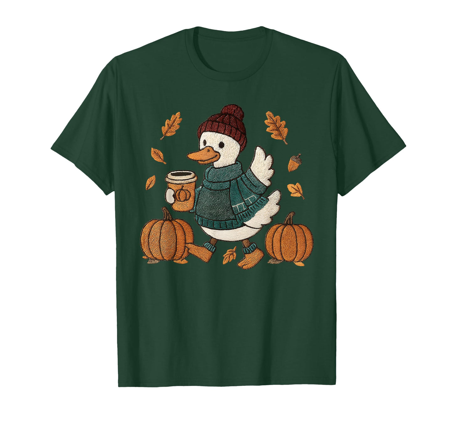 Cozy Season Duck Cute Fall Duck Pumpkin Spice Autumn Coffee T-Shirt