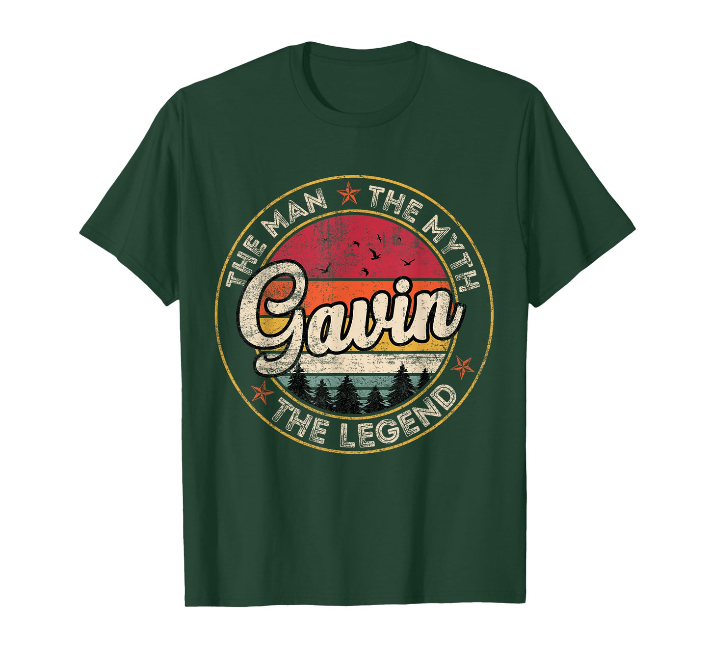 Gavin The Man The Myth The Legend Personalized Name T-Shirt