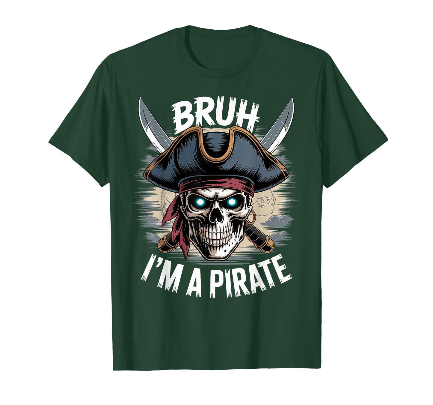Bruh I'm A Pirate Boys Kid Funny Pirate Costume Halloween T-Shirt