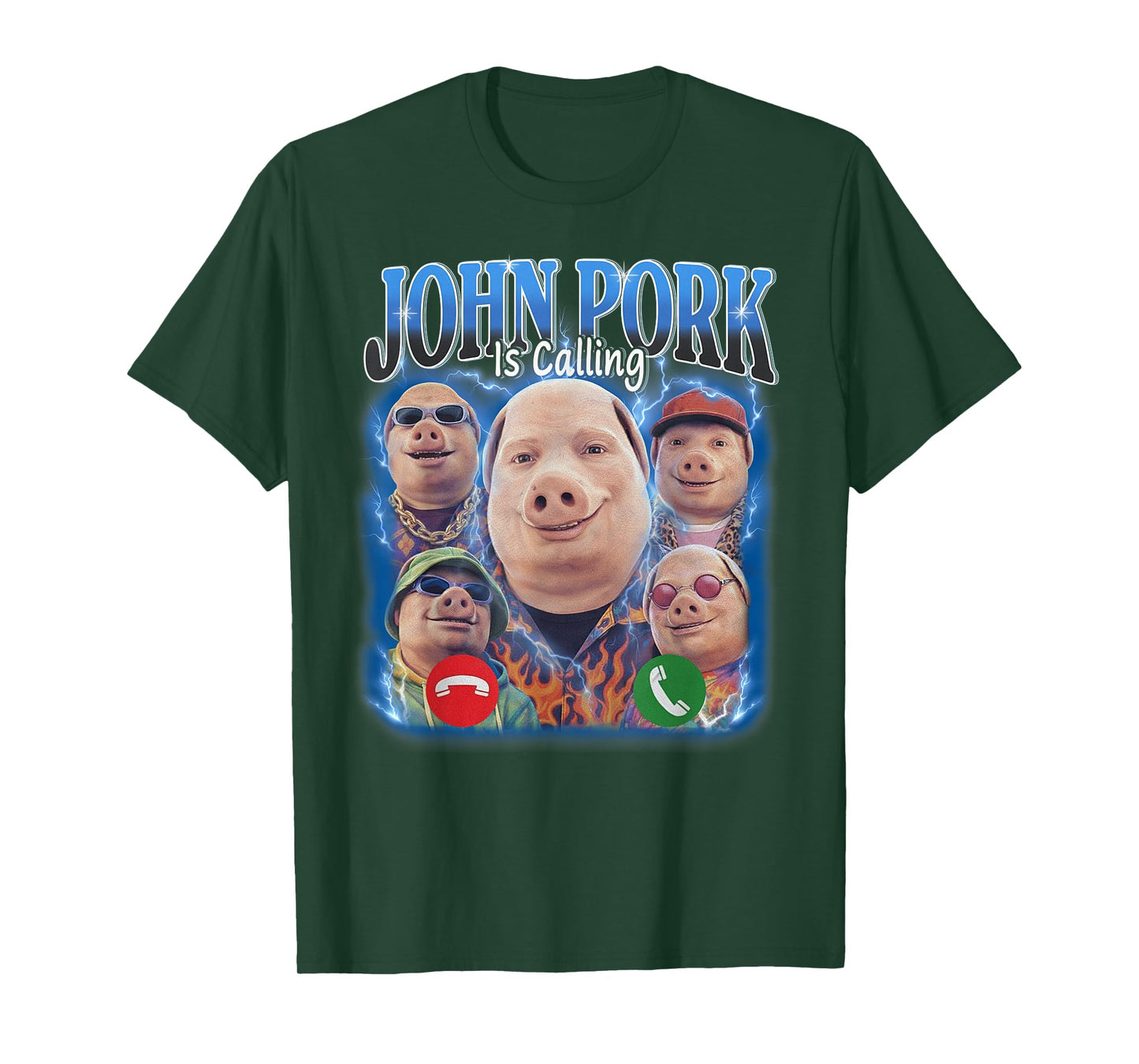 Funny John Pork is Calling Meme Vintage John Pork Bootleg T-Shirt