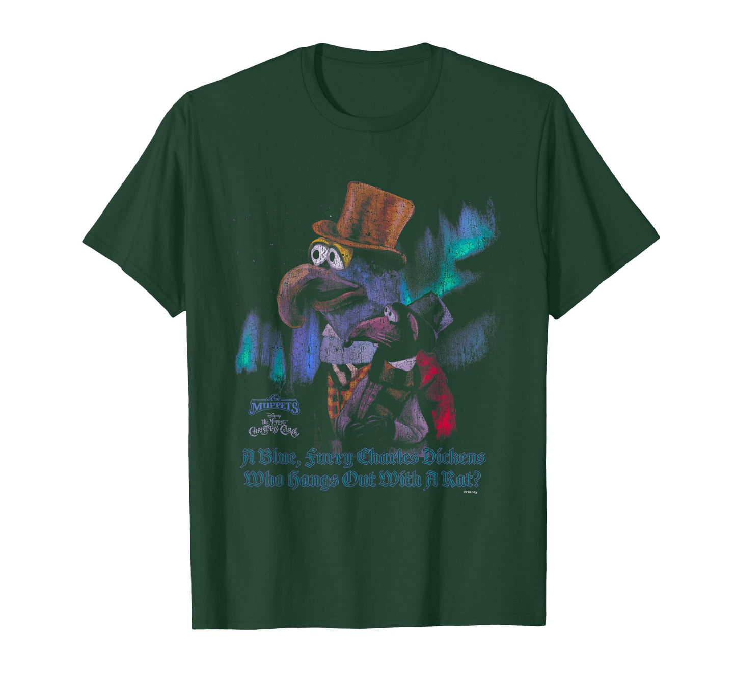 Disney The Muppet Christmas Carol Rizzo Gonzo Starry Light T-Shirt