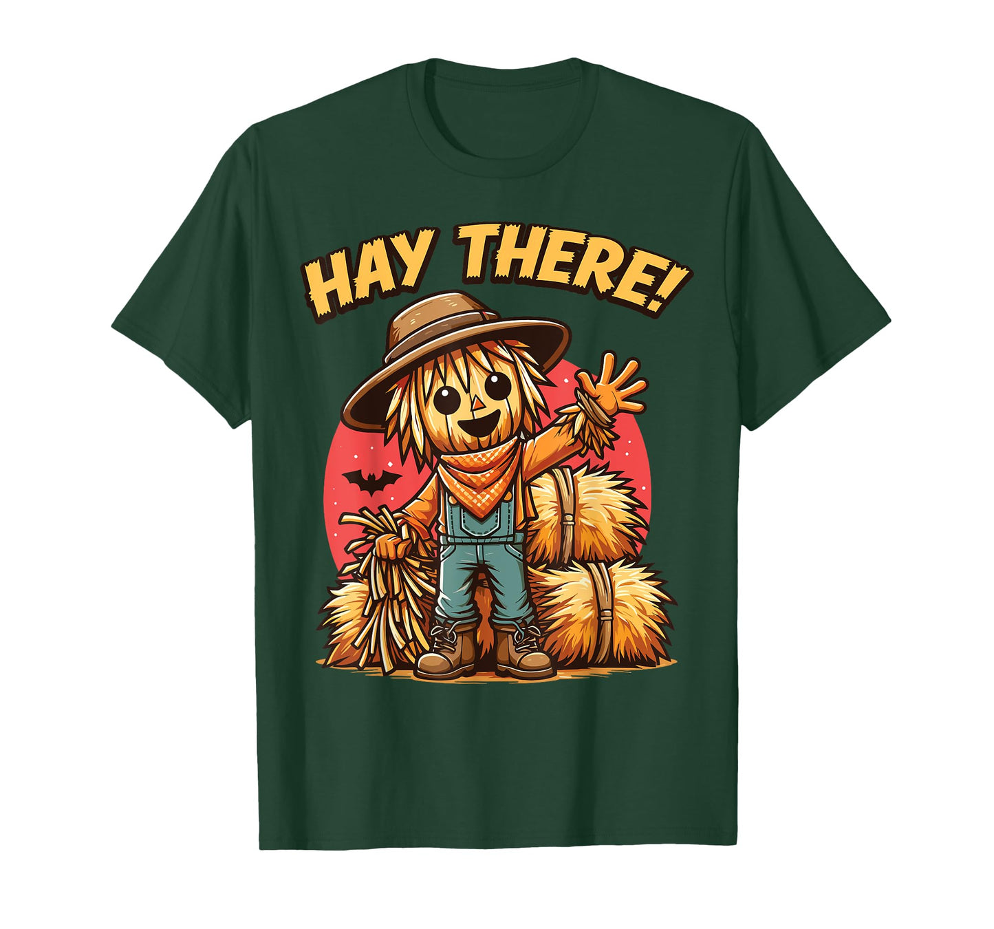 Hay There Funny Scarecrow Halloween T-Shirt
