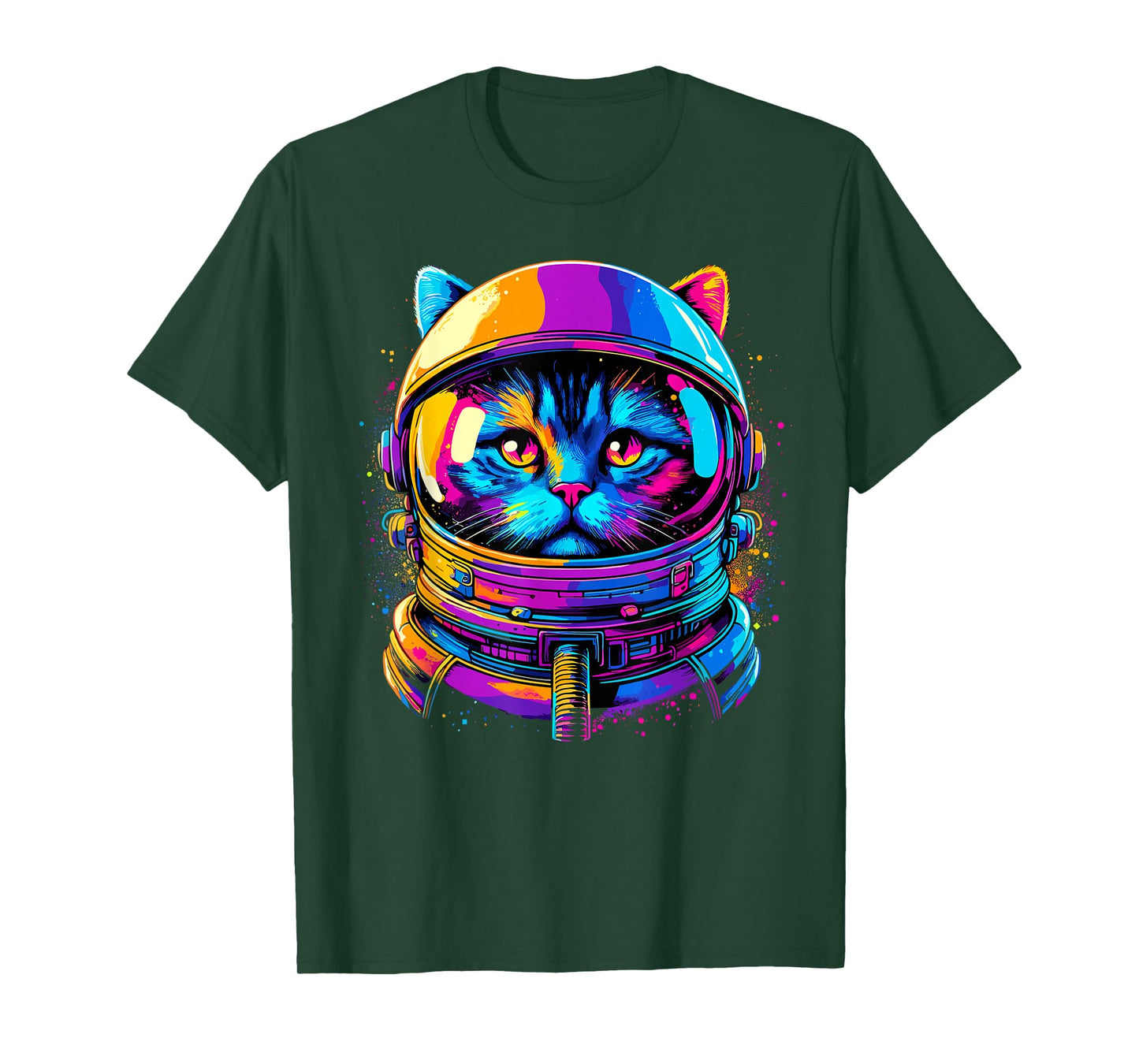 Cat Galaxy Astronaut Cat Space T-Shirt