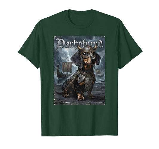 Funny Viking Metal Dachshund Doxie Owner Bootleg Themed Art T-Shirt