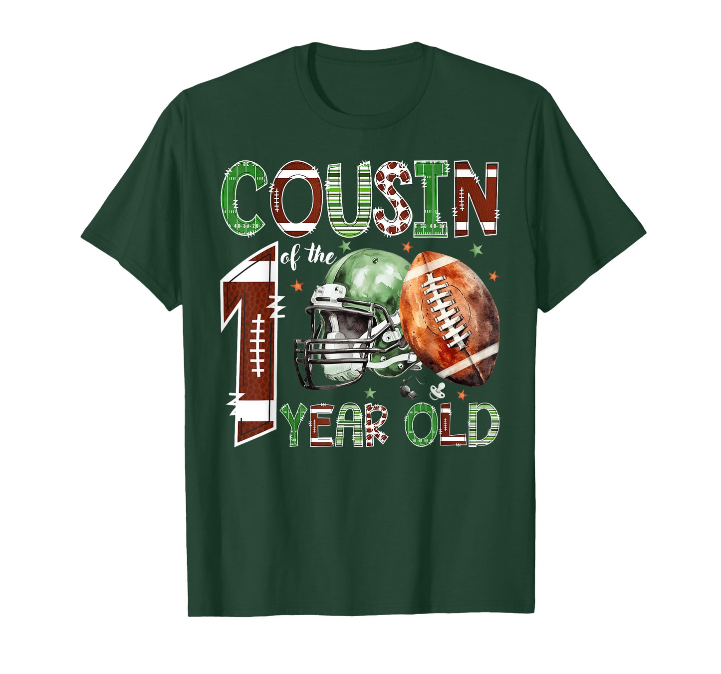 Cousin of The 1 Year Old Football Lover 1st Birthday Boy T-Shirt
