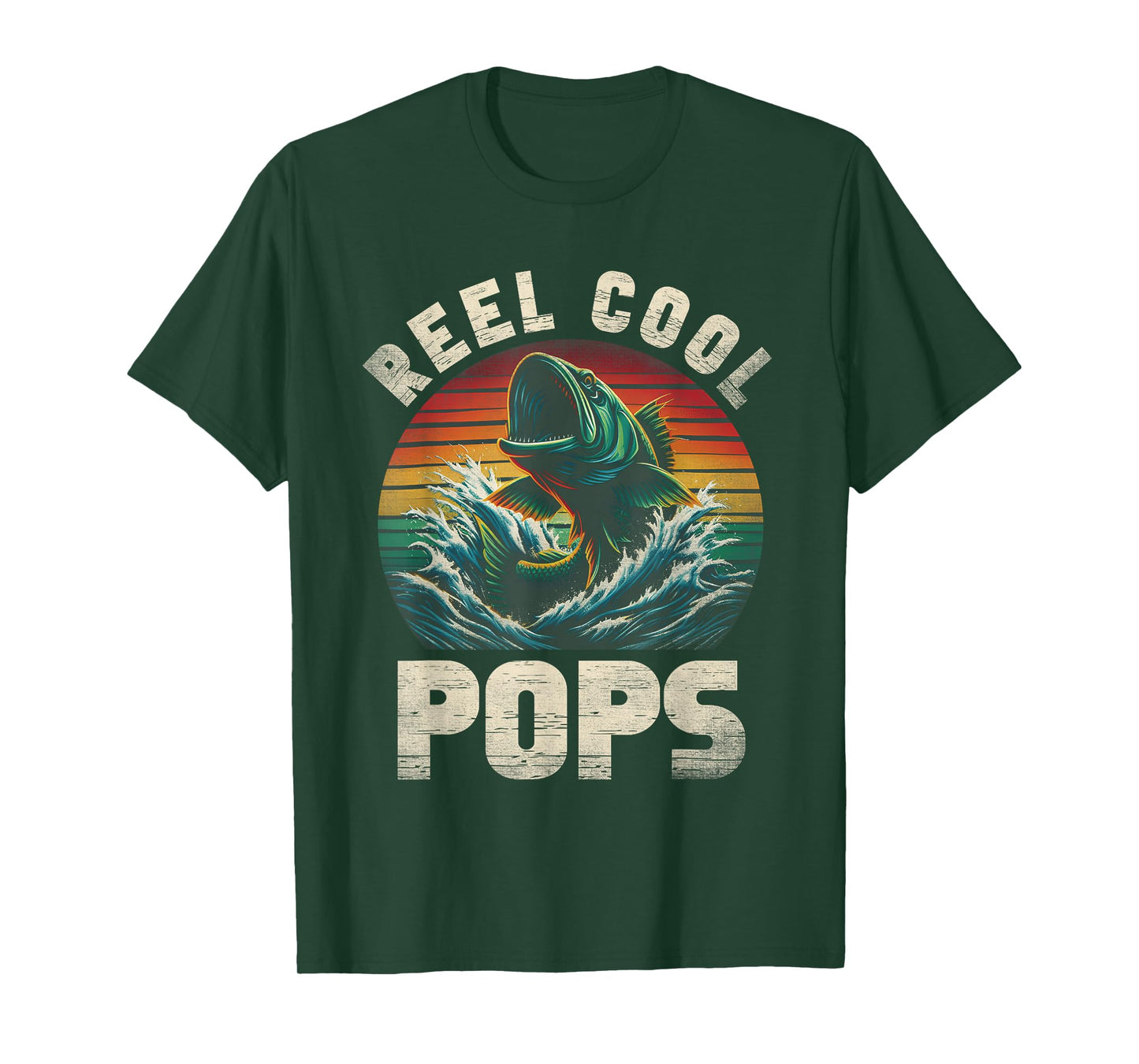 Reel Cool Pops Fishing Pops Pop Father's Day Fisherman Fish T-Shirt