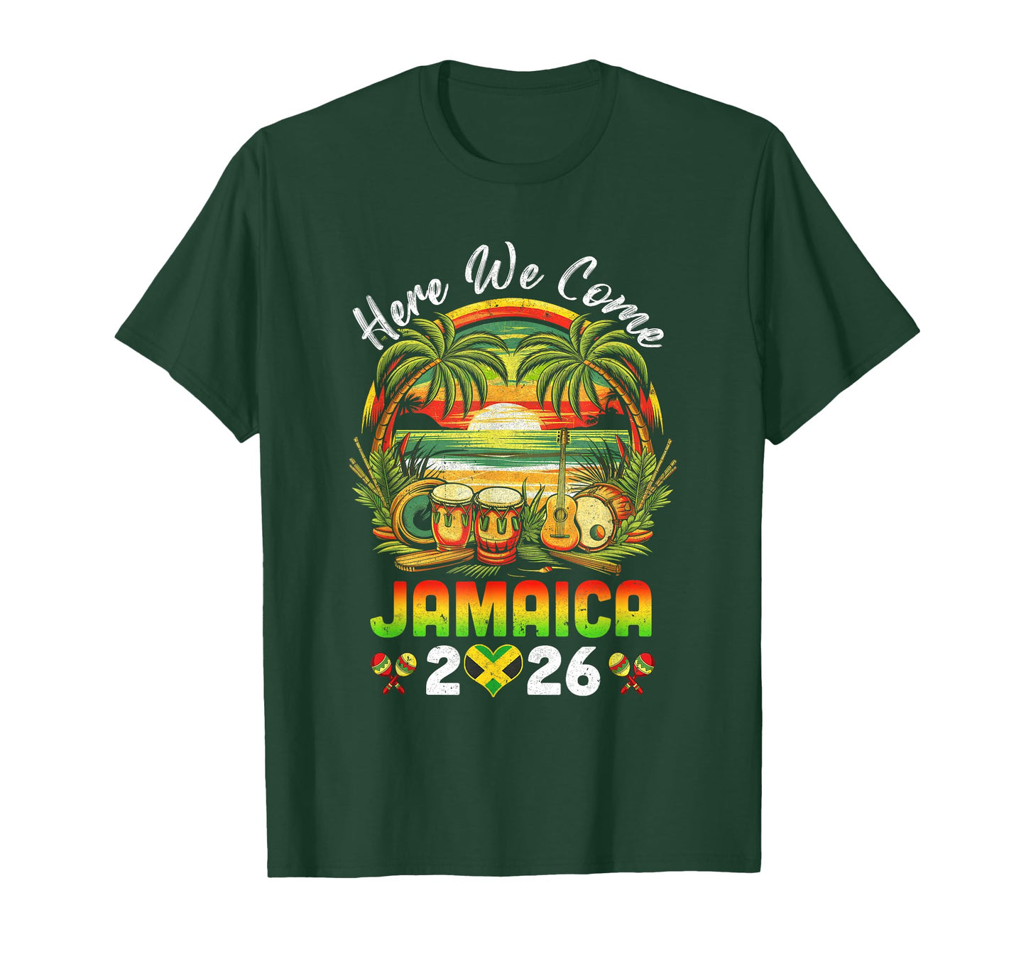 Here We Come Jamaica 2026 Girls Trip Family Summer Vacation T-Shirt