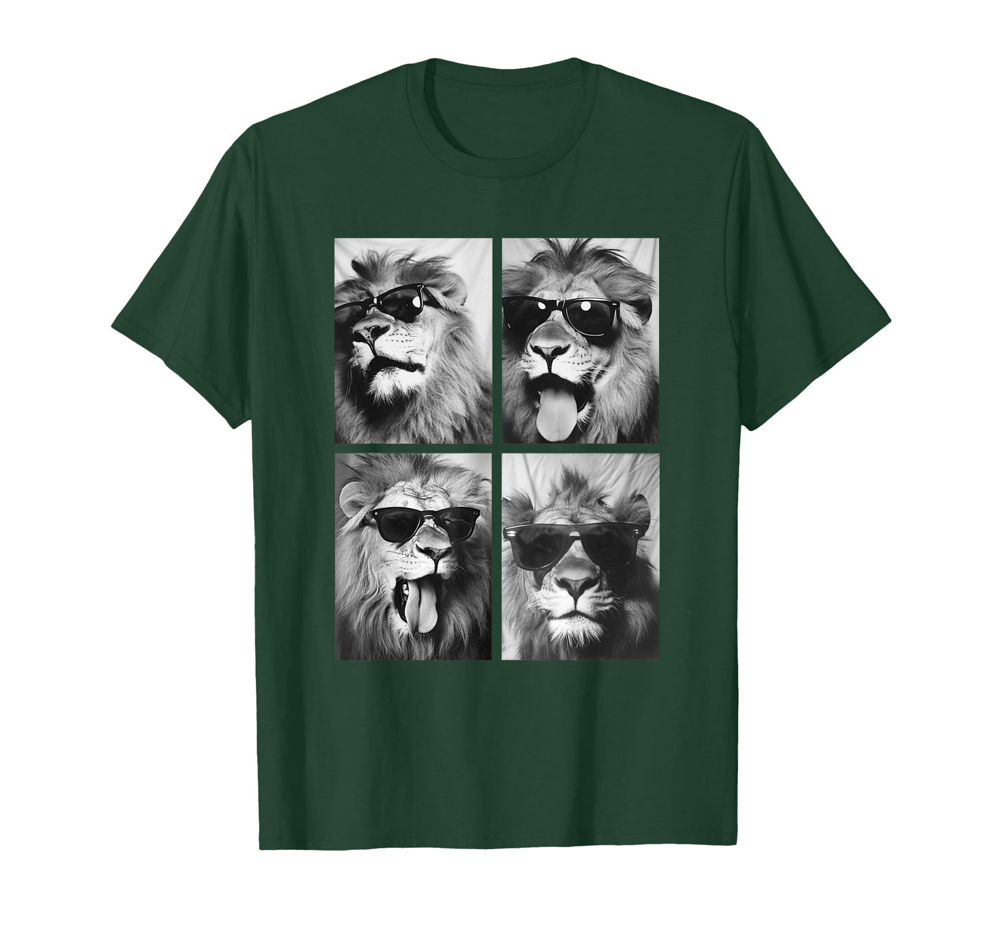 Cute Lions with Sunglasses Cool Lion Animals Photo Booth T-Shirt