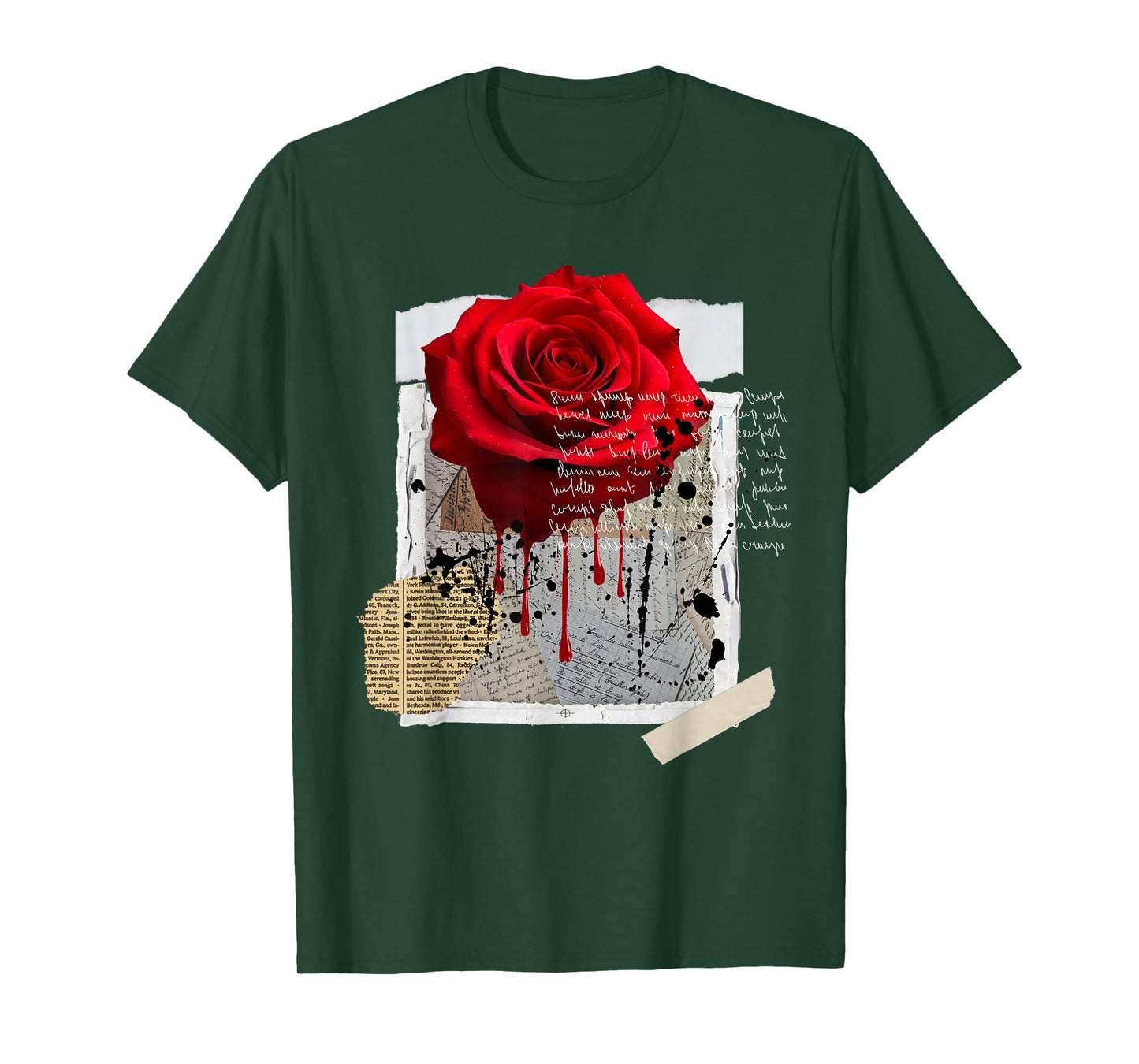 Streetwear Graphic Dark Floral Urban Aesthetic, Mens Fashion T-Shirt