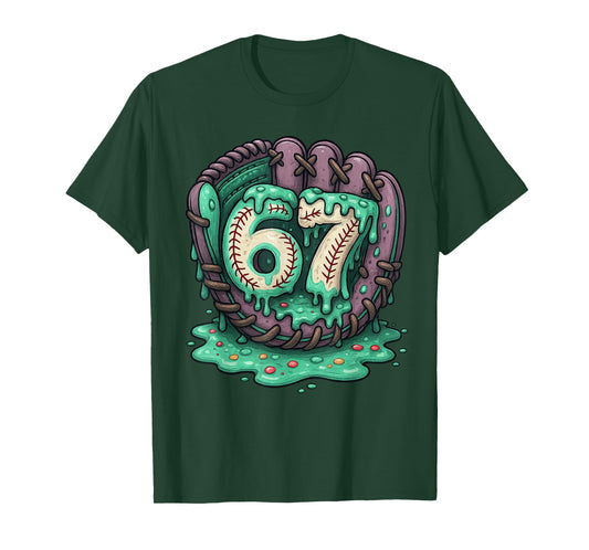 67 Ice Cream Drip Funny Six Seven Baseball T-Shirt