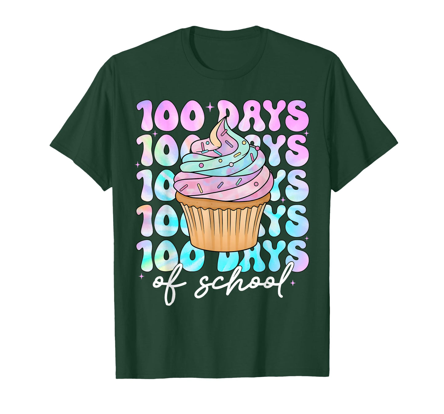100 Days of School Cupcake Girls 100th Day of School Teacher T-Shirt