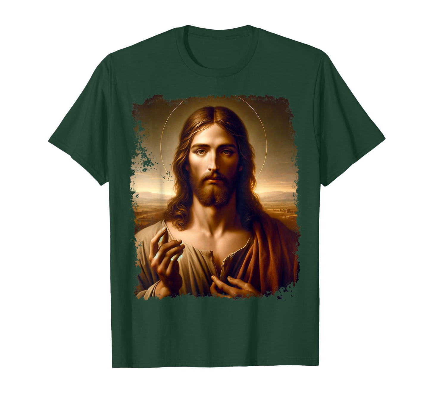 Renaissance Jesus Christ Spiritual Leader Portrait Art T-Shirt