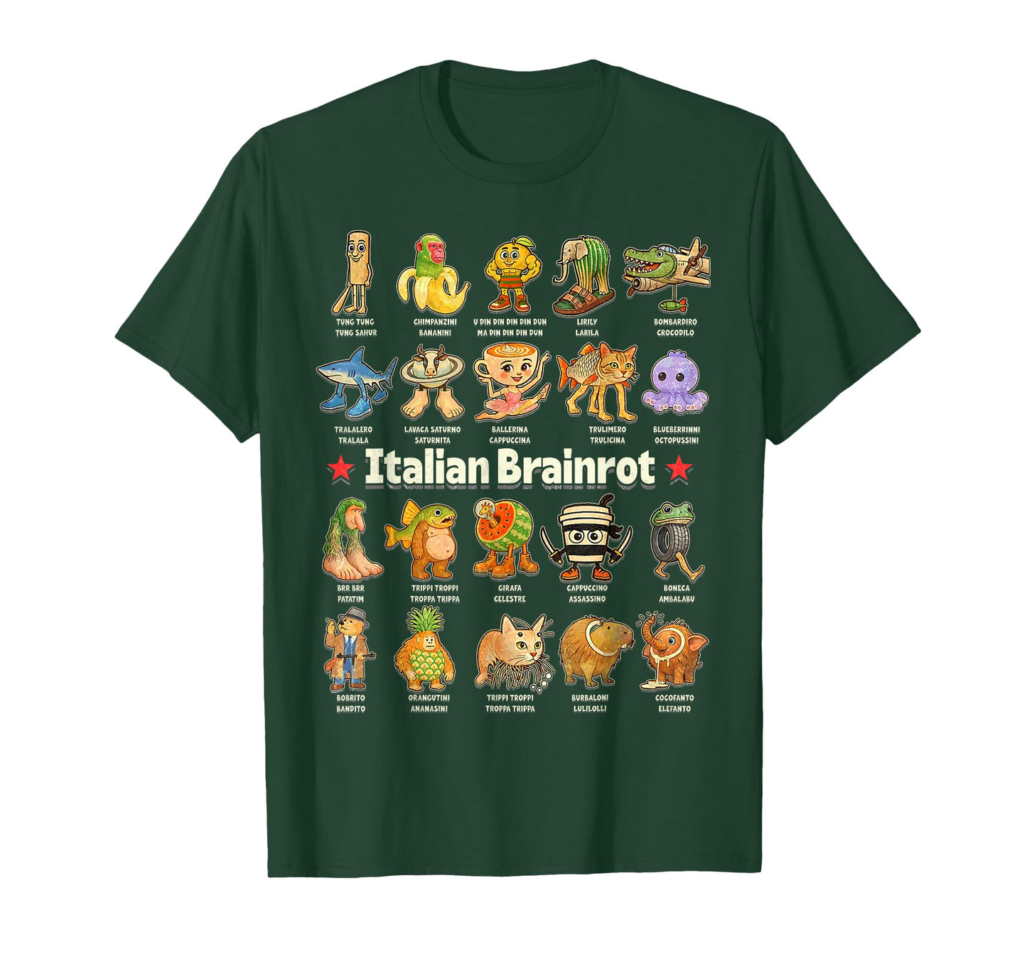 Tralalero Tralala Shark FUNNY Italian Brainrot Meme Tee T-Shirt