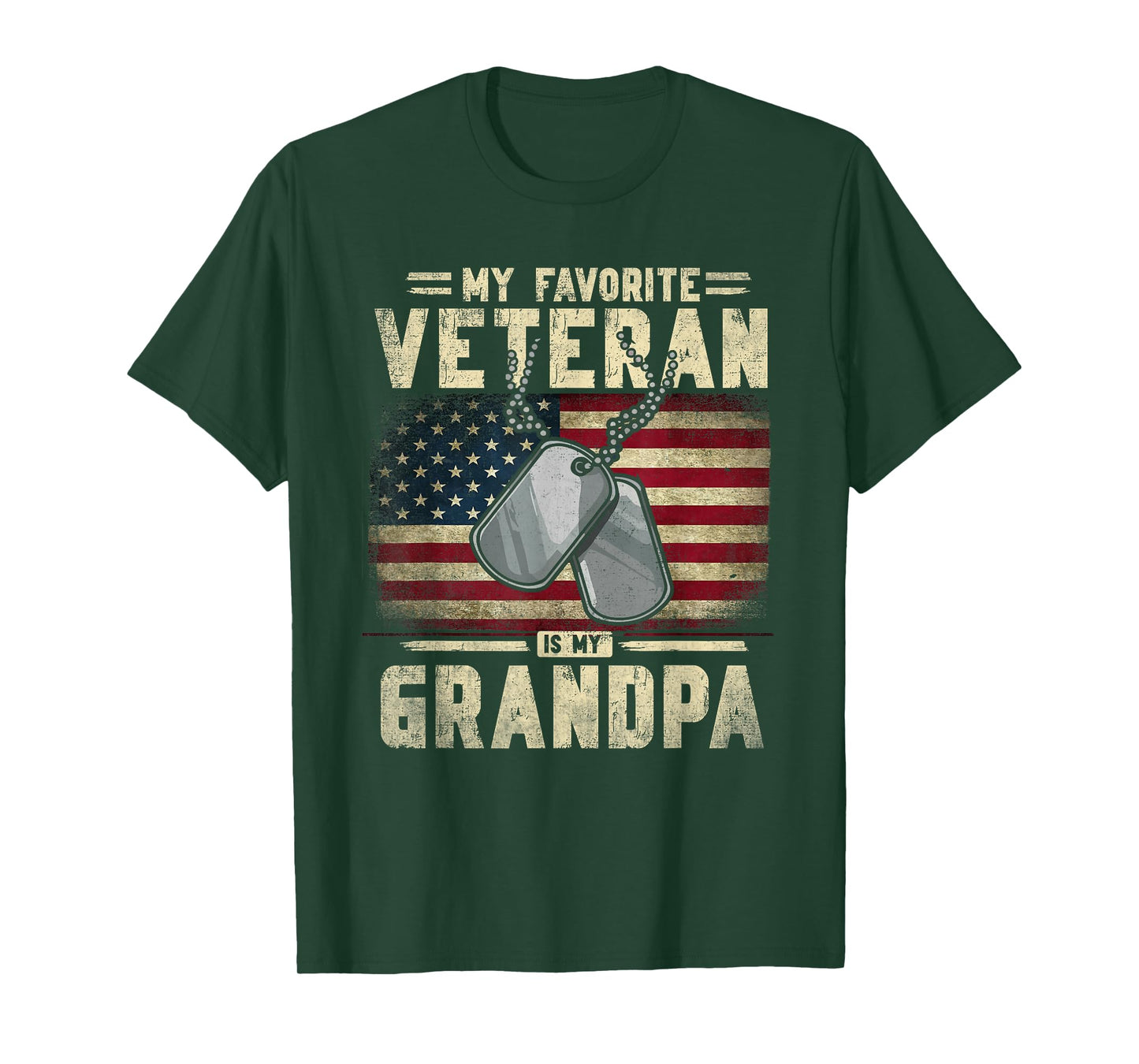 Father's Day Veteran Day My Favorite Veteran Is My Grandpa T-Shirt