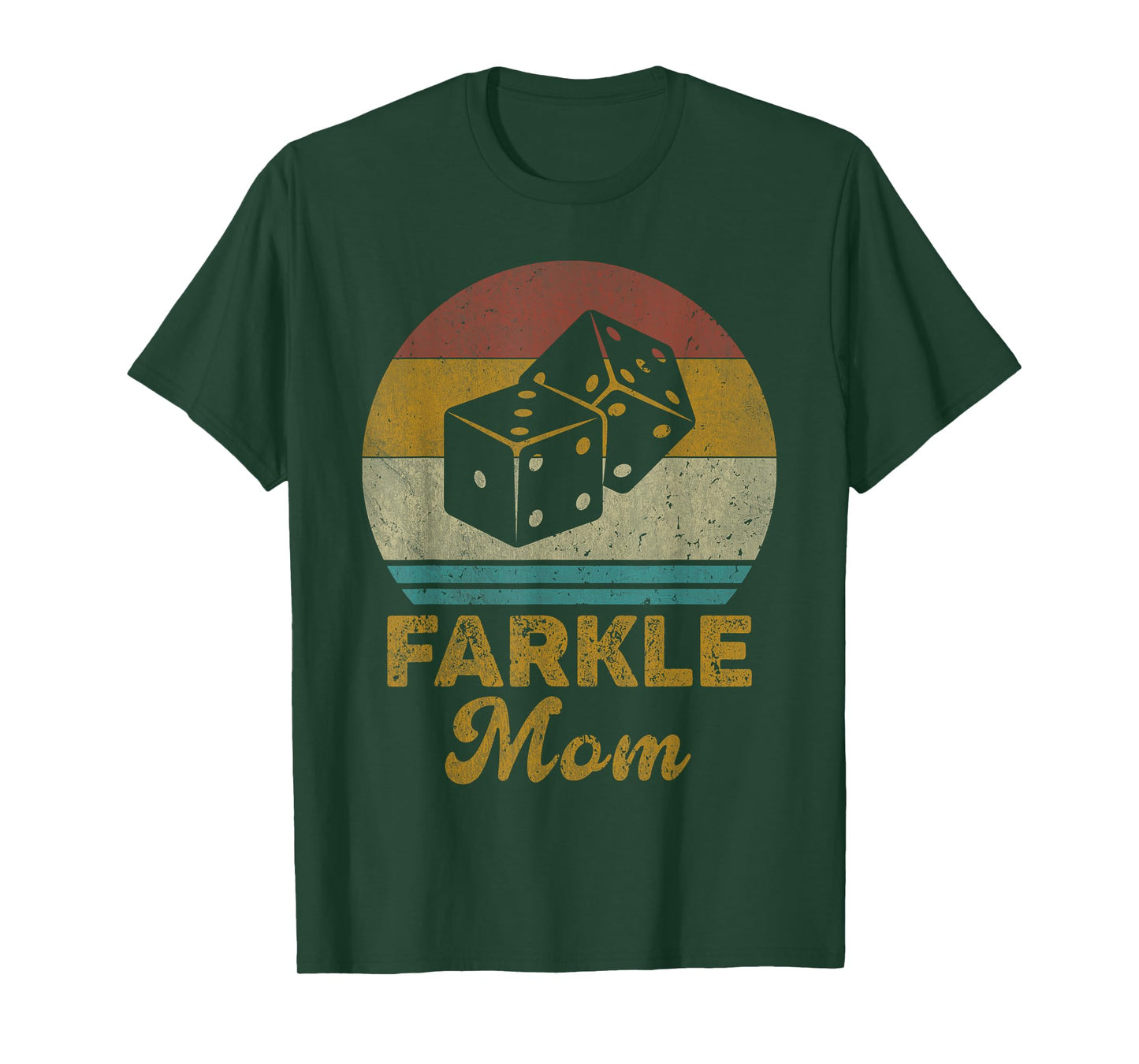 Farkle Mom Vintage Farkle Dice Game Womens T-Shirt