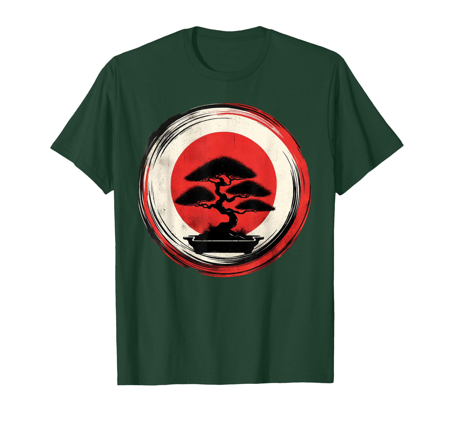 Japanese Bonsai Tree Zen Enso Circle T-Shirt