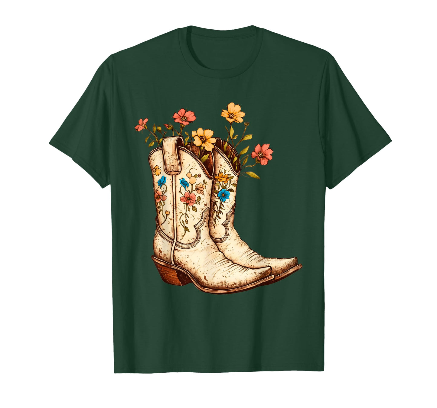 Cowgirl Boots Rodeo Western Country Rodeo Cowboy Boots T-Shirt