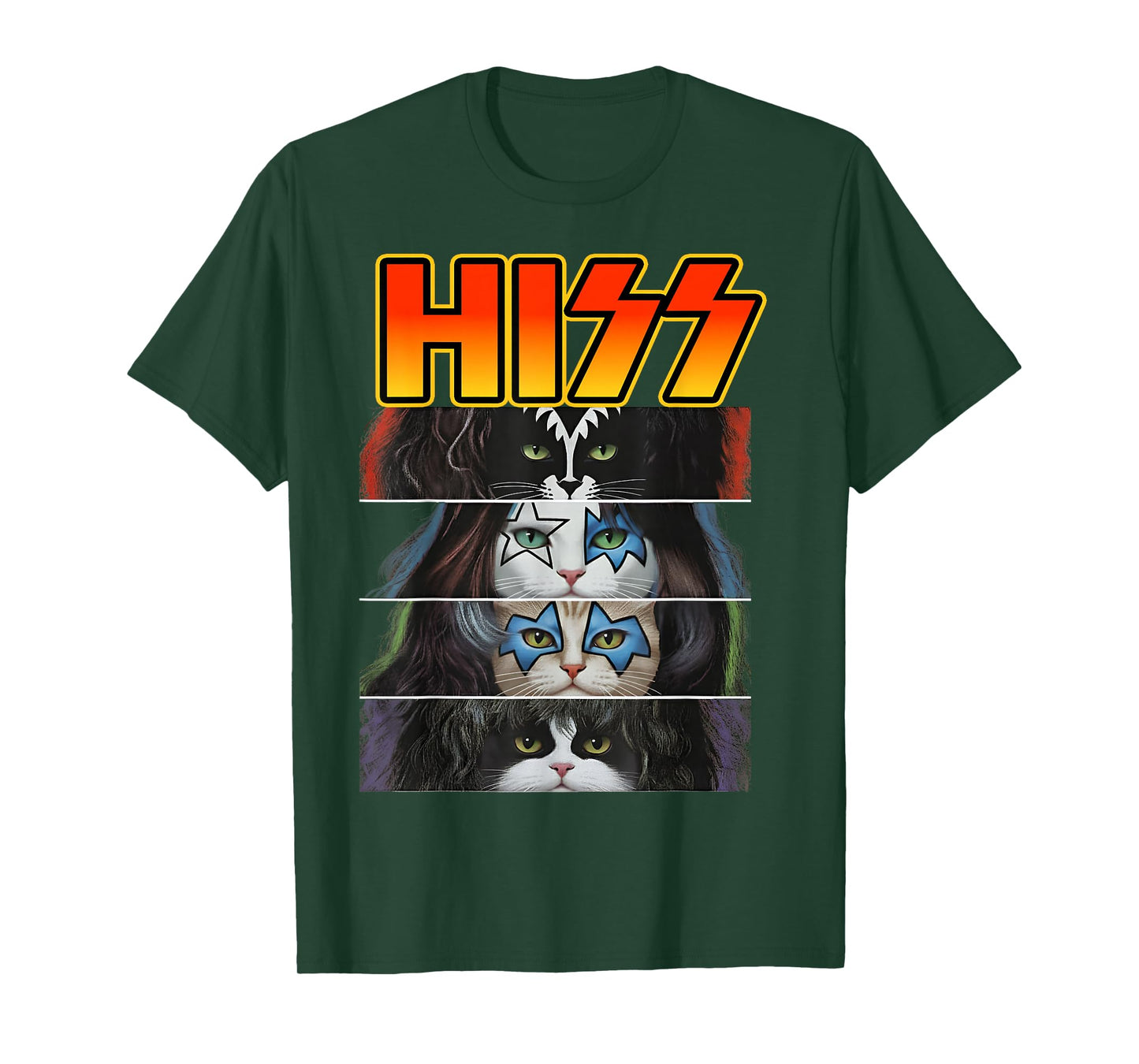 Hiss Cat Rock Kitten Rockin Cats Lovers Birthday Gifts Idea T-Shirt