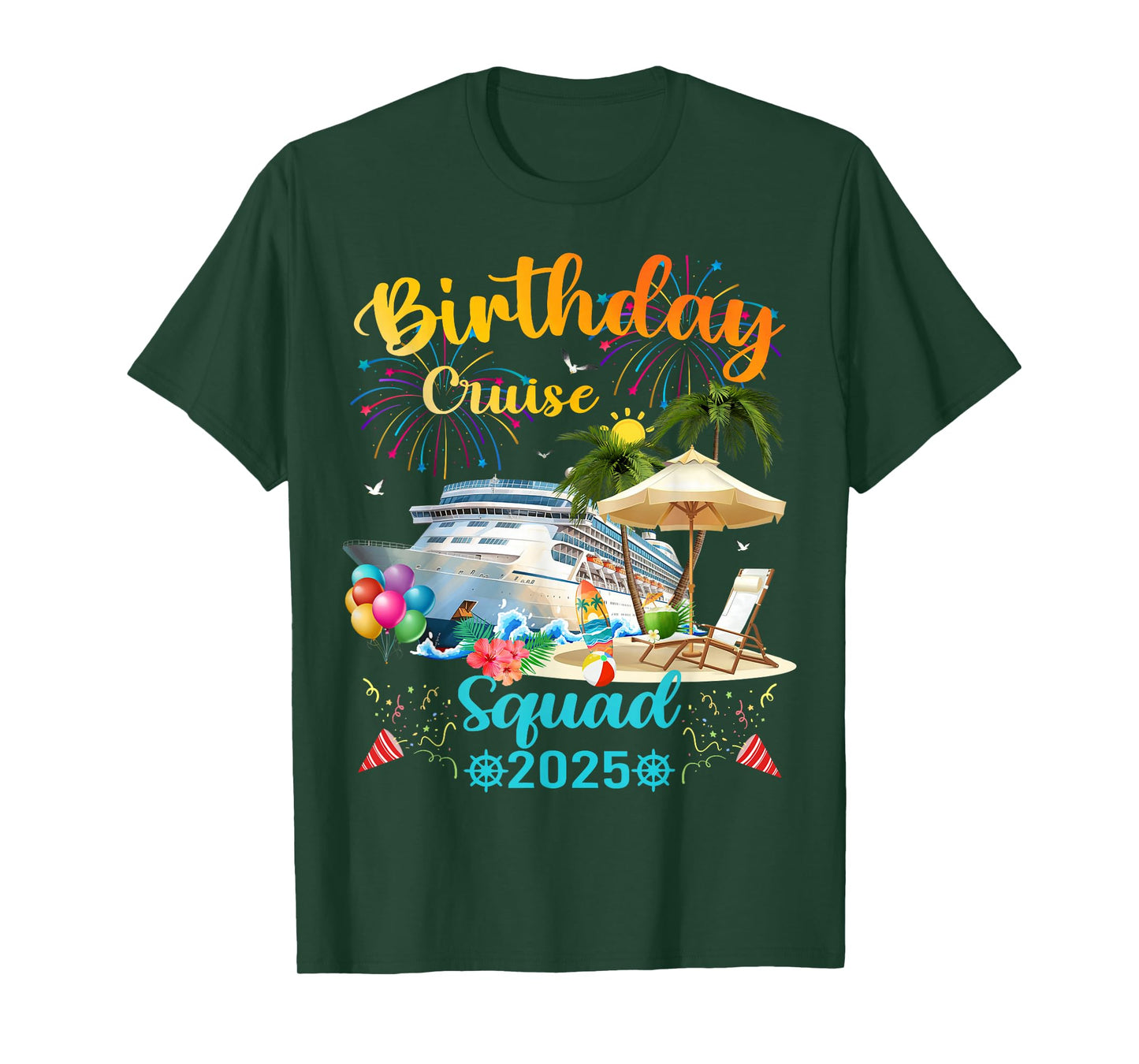 Birthday Cruise Squad 2025 T-Shirt