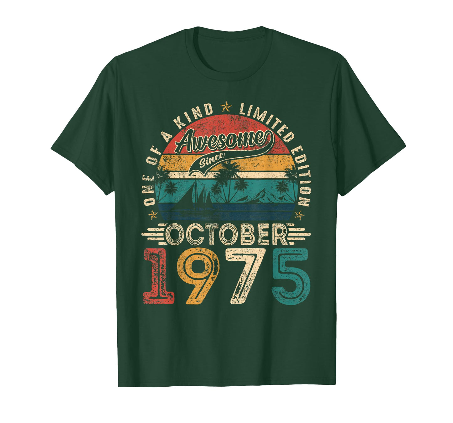 Awesome since October 1975 50 Years Old 50th Birthday Men T-Shirt
