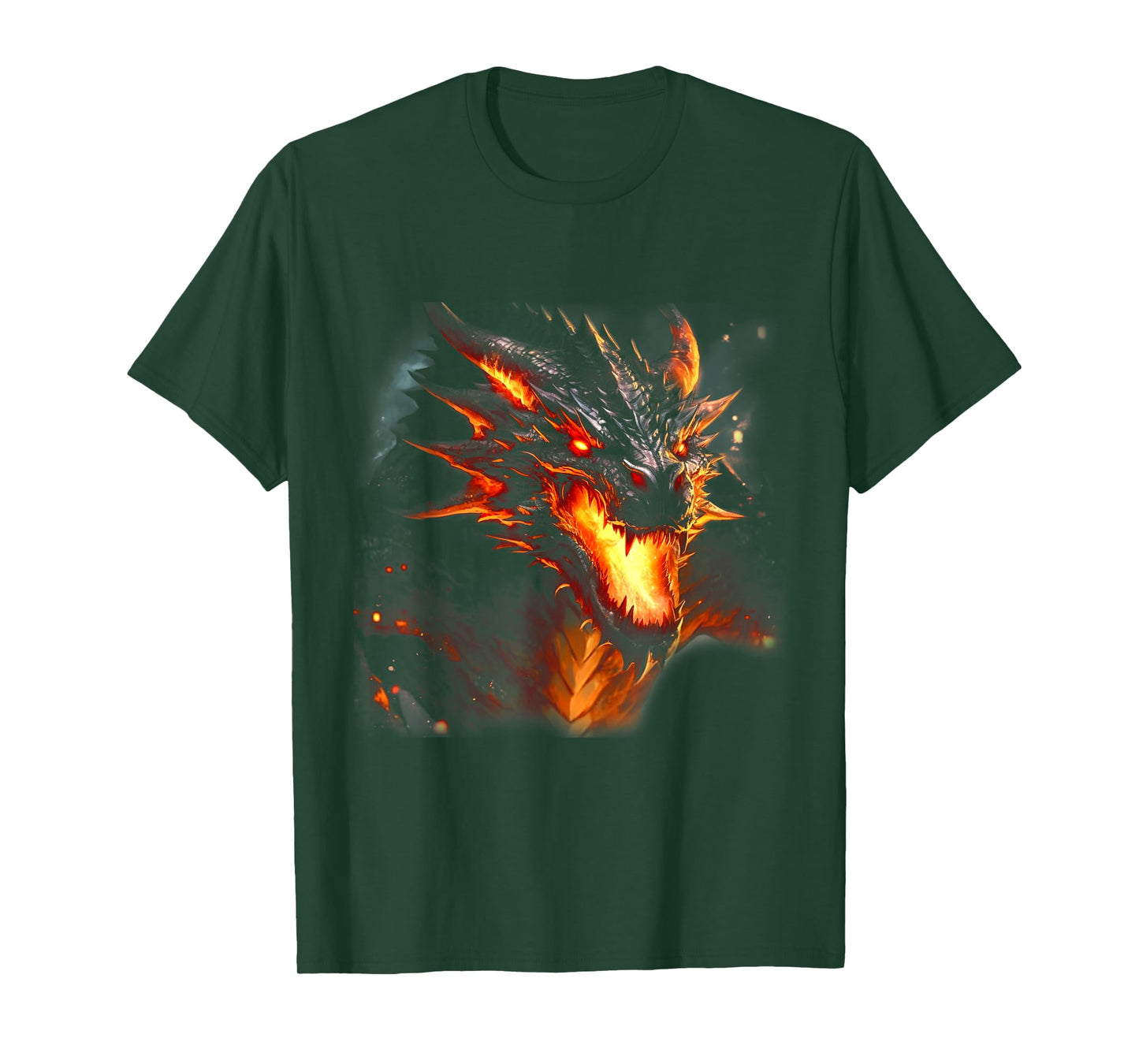 Fire Dragon Head Mythical Dragon Love Breathing Fire Fantasy T-Shirt