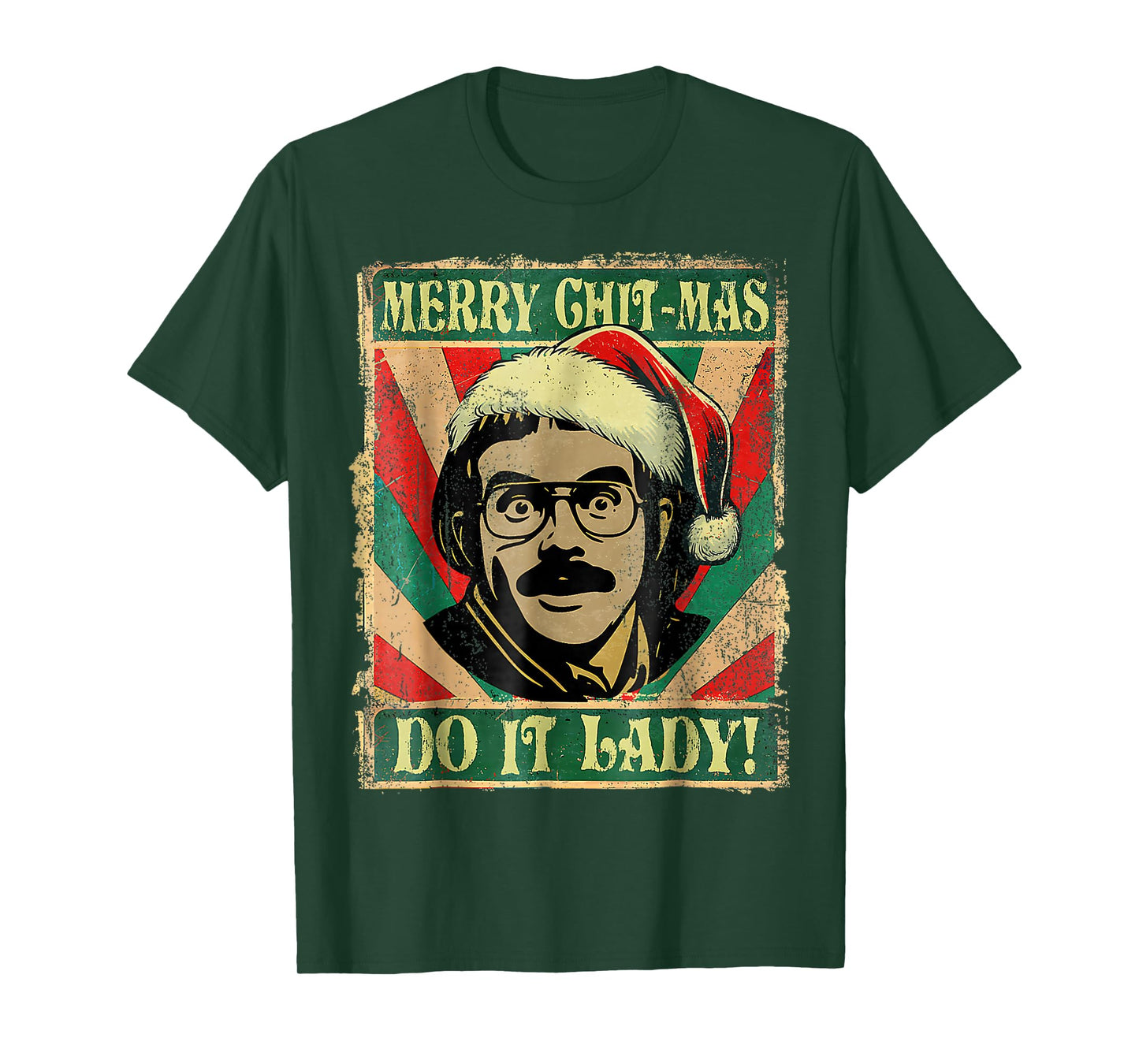 Do It Funny Chit-mas Christmas Santa Hat T-Shirt