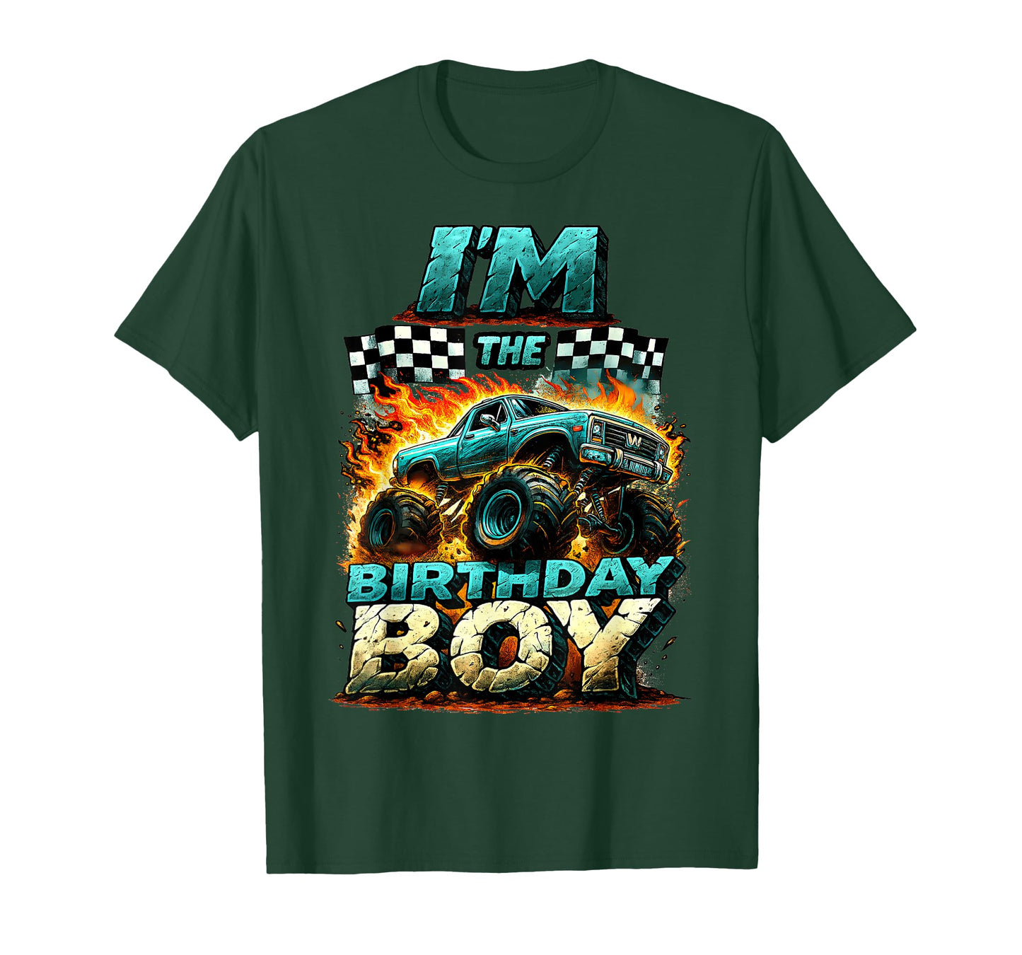It's My Birthday Boy Monster Truck Bday Party Kids Boy T-Shirt