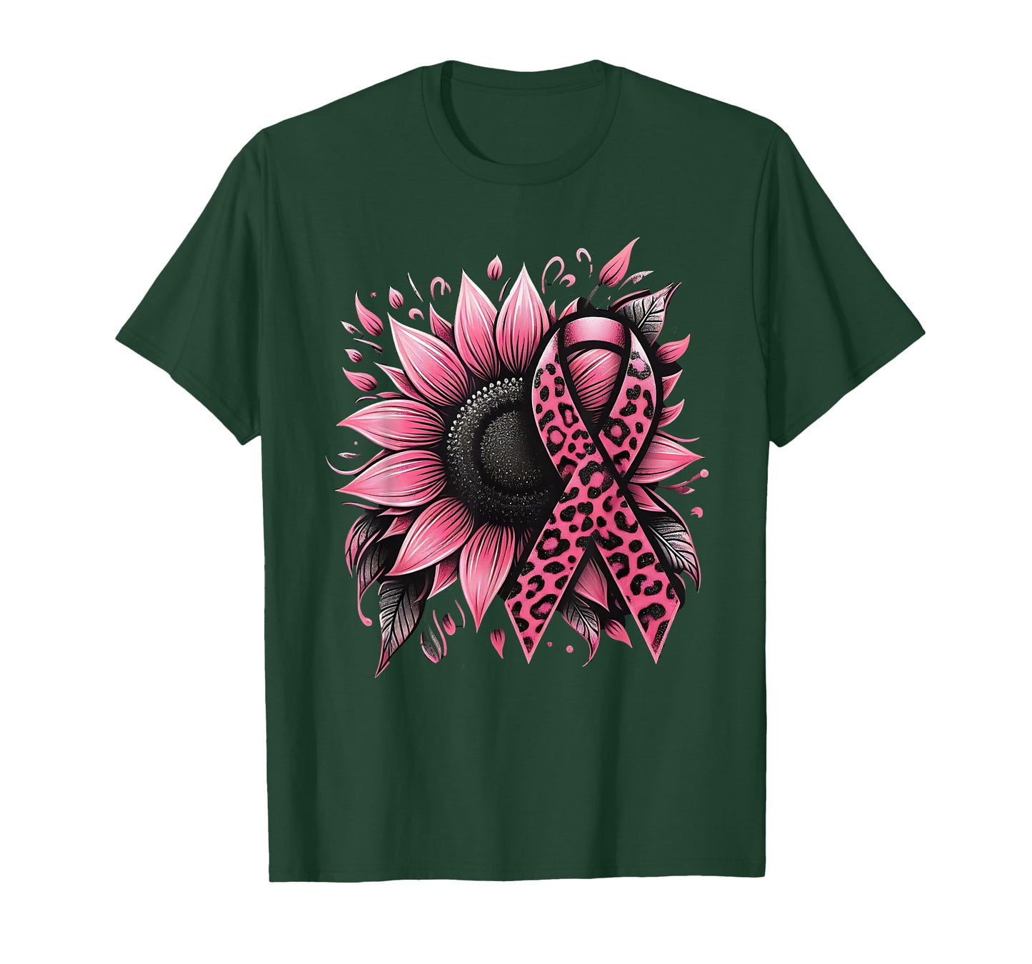Sunflower Pink Breast Cancer Awareness T-Shirt