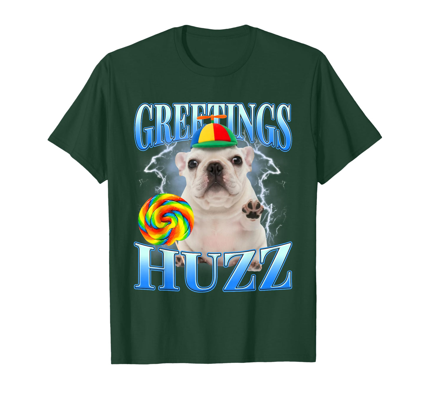Lollipop Pibble Meme Greetings Huzz Funny Pitbull Y2K Humor T-Shirt