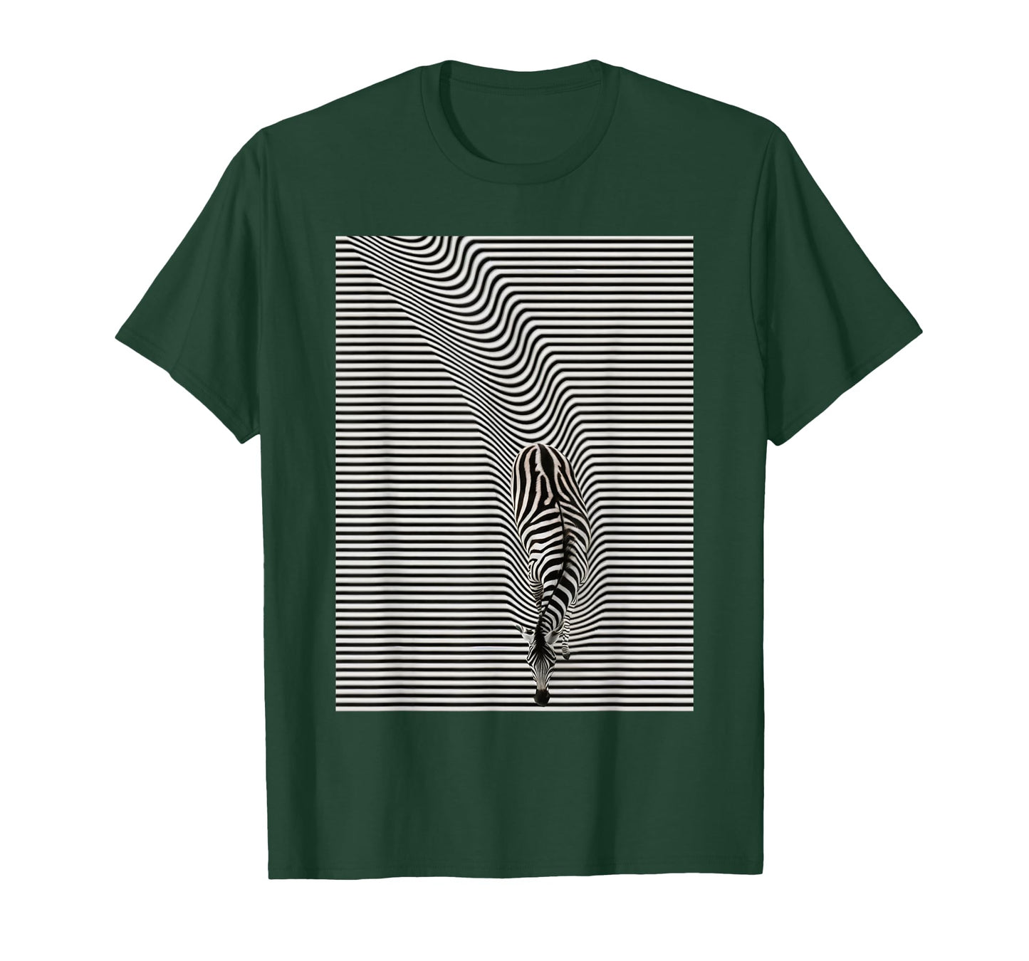 Zebra optical illusion, men's, women's, kids T-Shirt