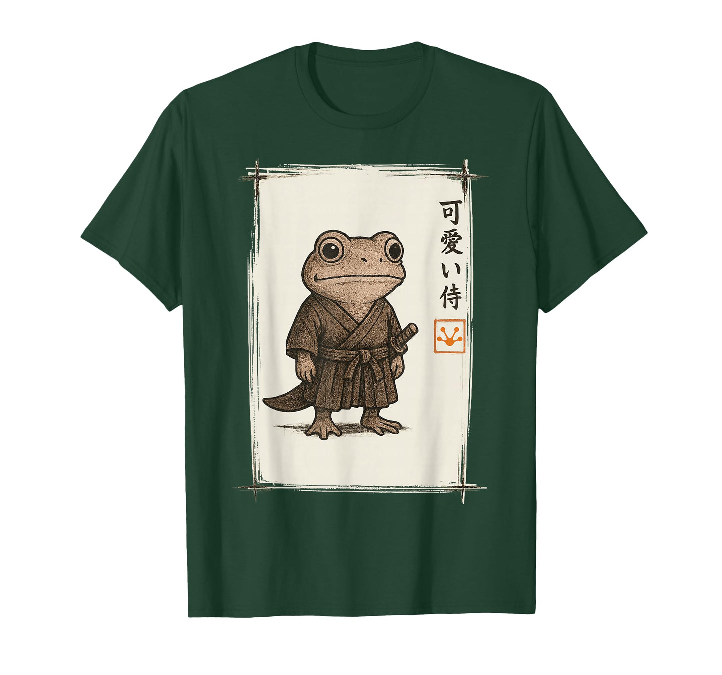 Samurai Frog Japanese Art Anime Funny Gifts Men Women Kid T-Shirt