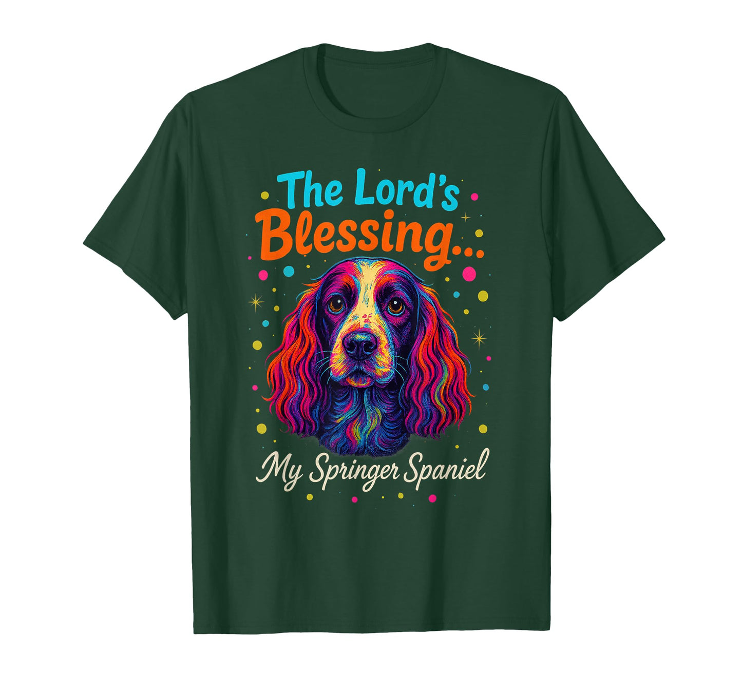 The Lord’s Blessing Springer Spaniel Fun Dog Faith Christian T-Shirt