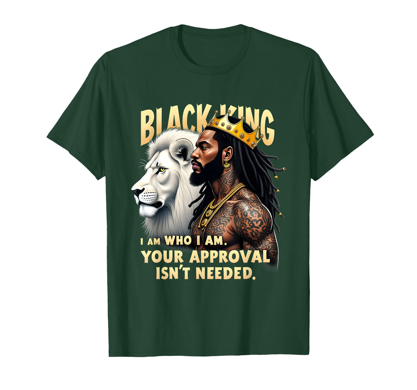 Black King African American Men Black History Month Graphic T-Shirt