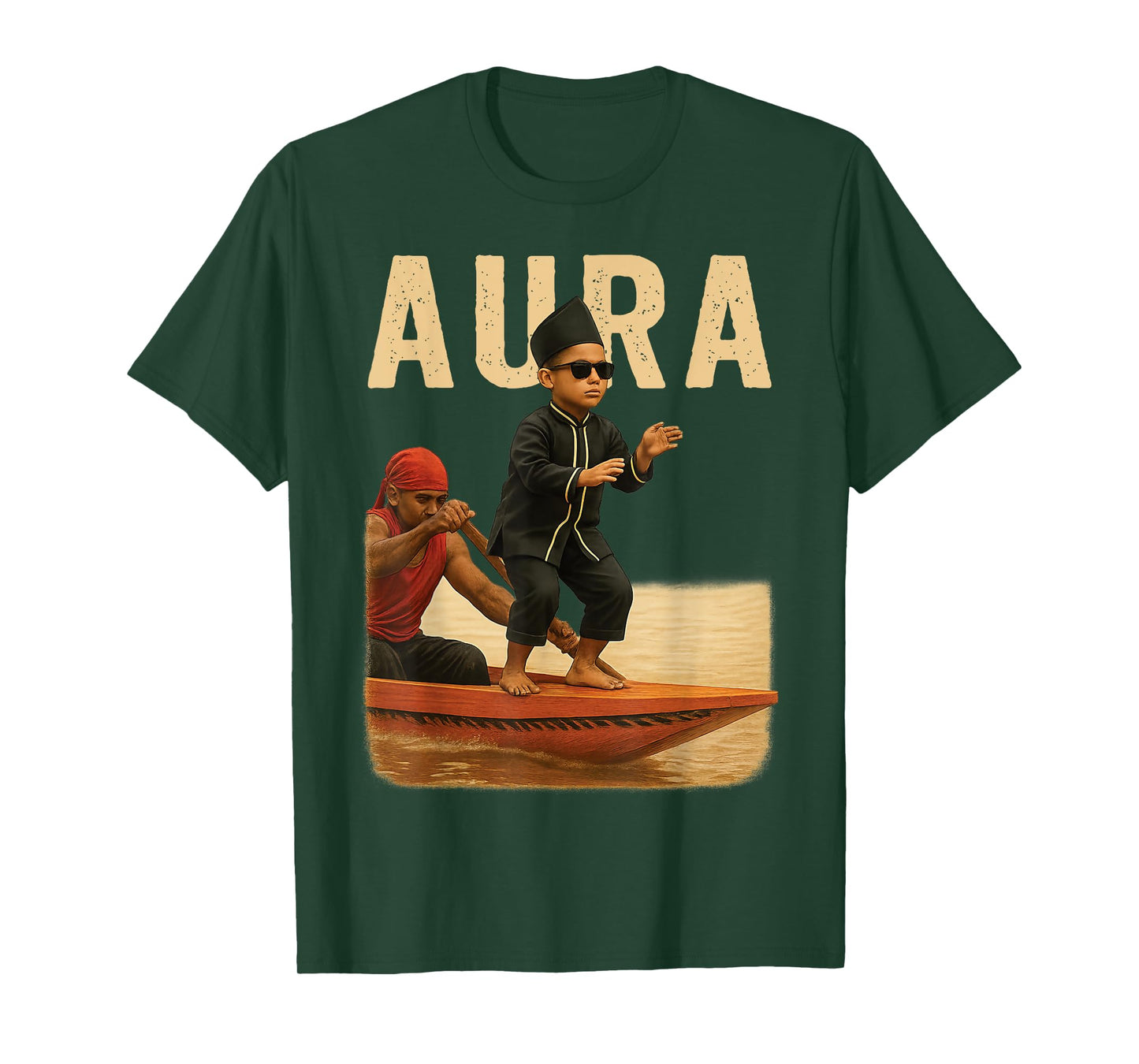Indonesian Boat Race Aura Farming Boat Kid Dancing Meme T-Shirt
