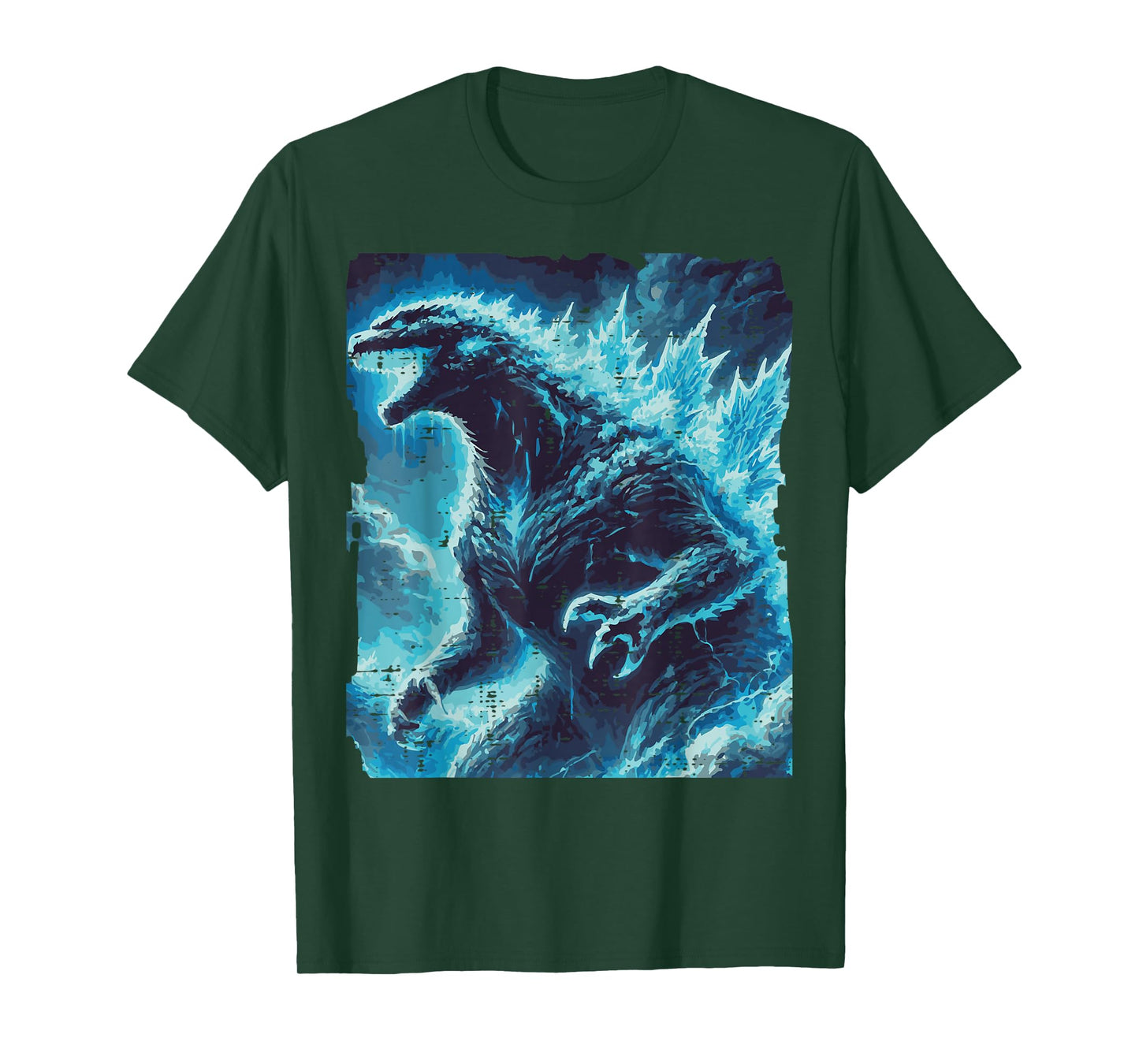 Japanese Blue Kaiju Monster Art Men Boys Kids Youth Teens T-Shirt
