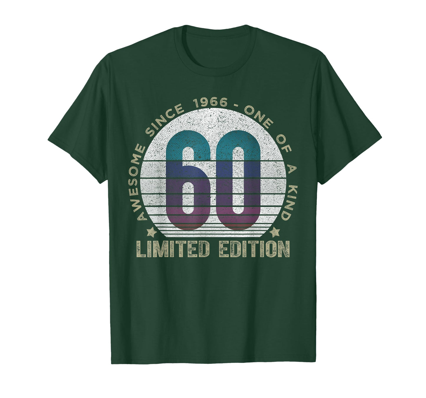60 Year Old Gifts Vintage 1966 Limited Edition 60th Birthday T-Shirt