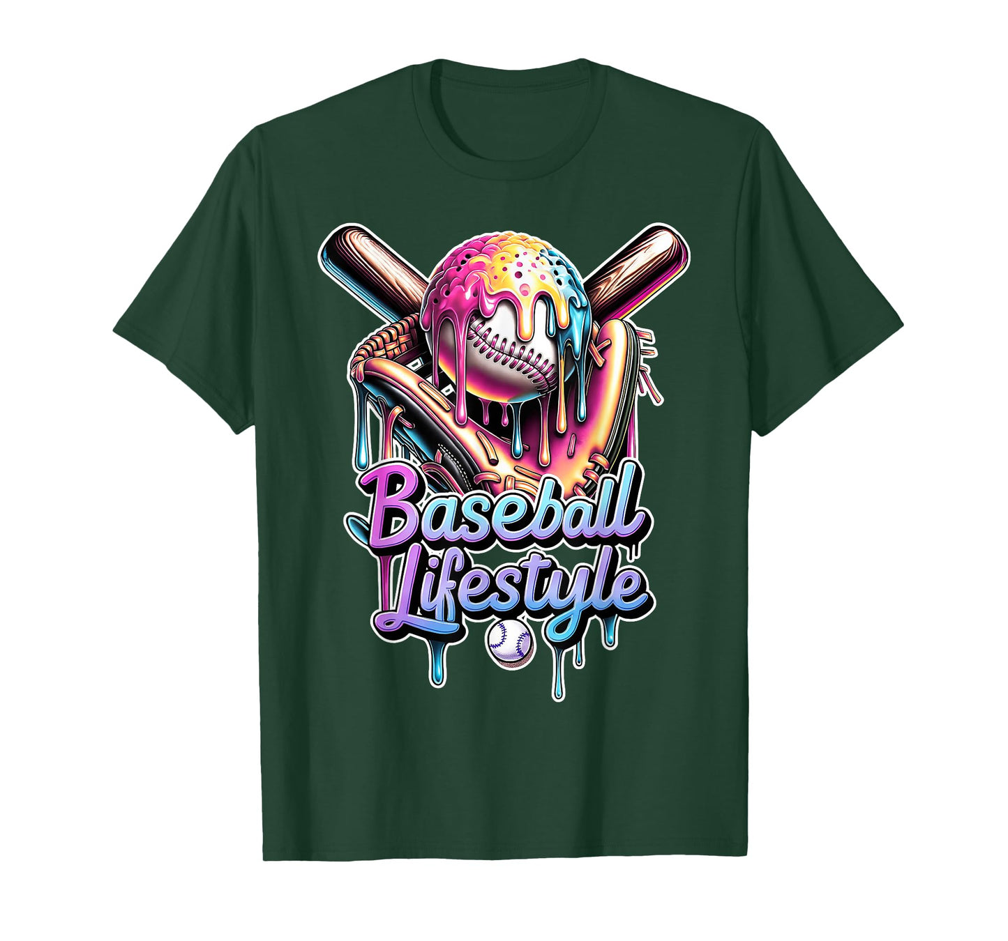 Baseball Lifestyle Ice Cream Drip Men Boys Kids Girl Women T-Shirt