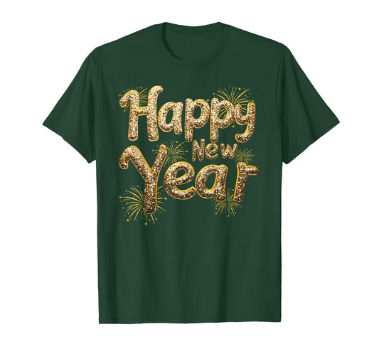 Happy New Year Funny Fireworks New Year Eve Party Men Women T-Shirt