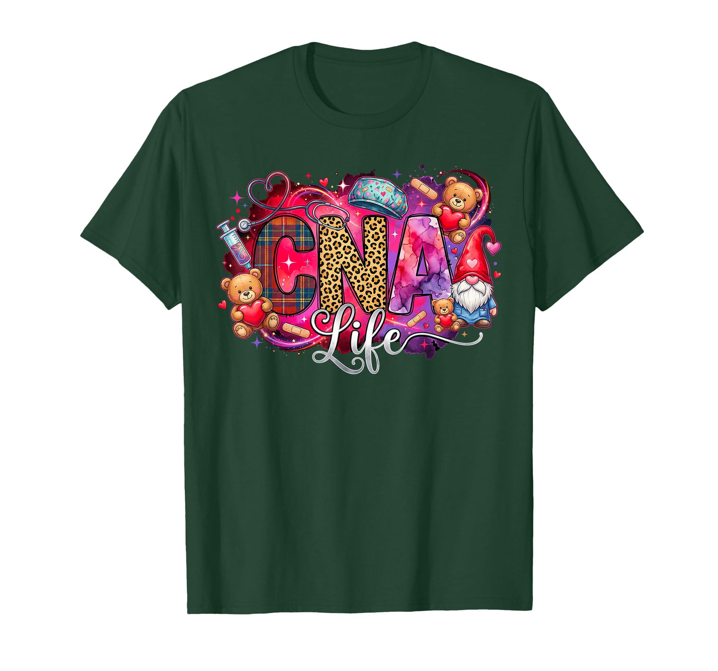 Hearts Certified Nursing Assistant Nurse CNA Valentines T-Shirt