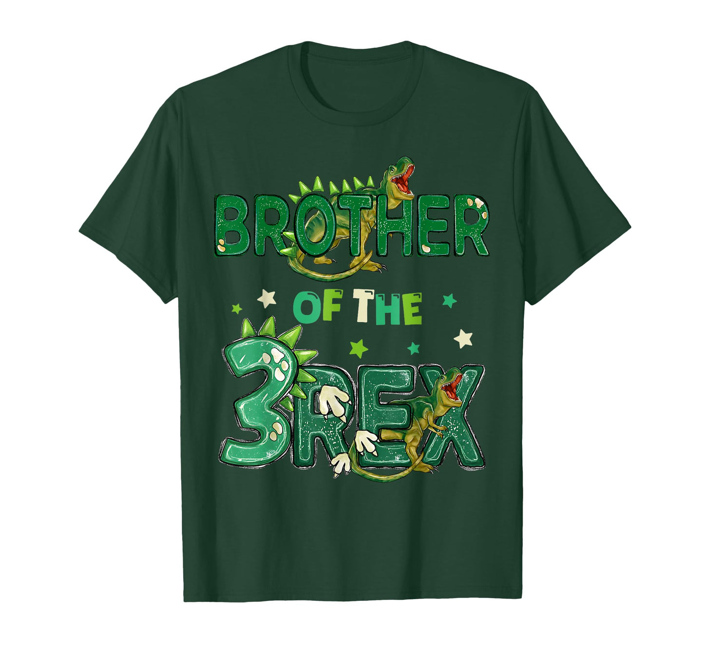Brother of The Three Rex Birthday Dinosaur Family Matching T-Shirt