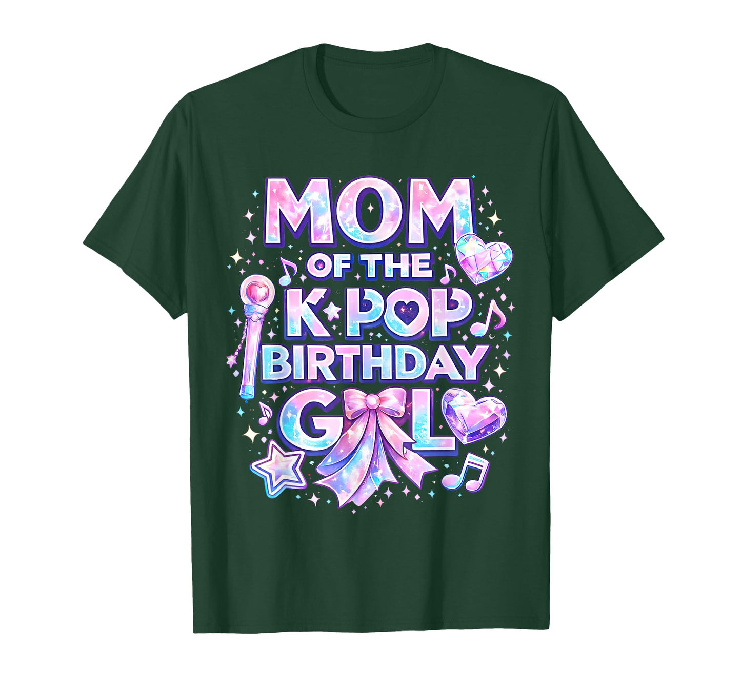 Mom of The K-Pop Birthday Girls Korean Music Music Lovers T-Shirt