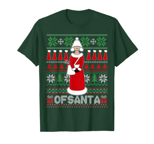 Holiday Knit Parody Graphic with Festive Red Cloak Character T-Shirt
