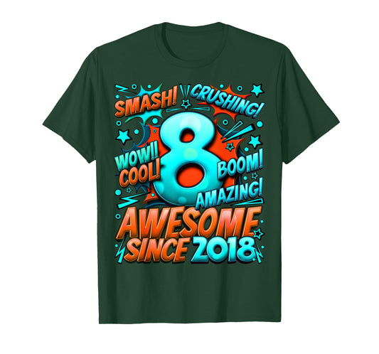 8 Year Old Gifts for Boys 8th Birthday Boy 8 Year Old Boy T-Shirt