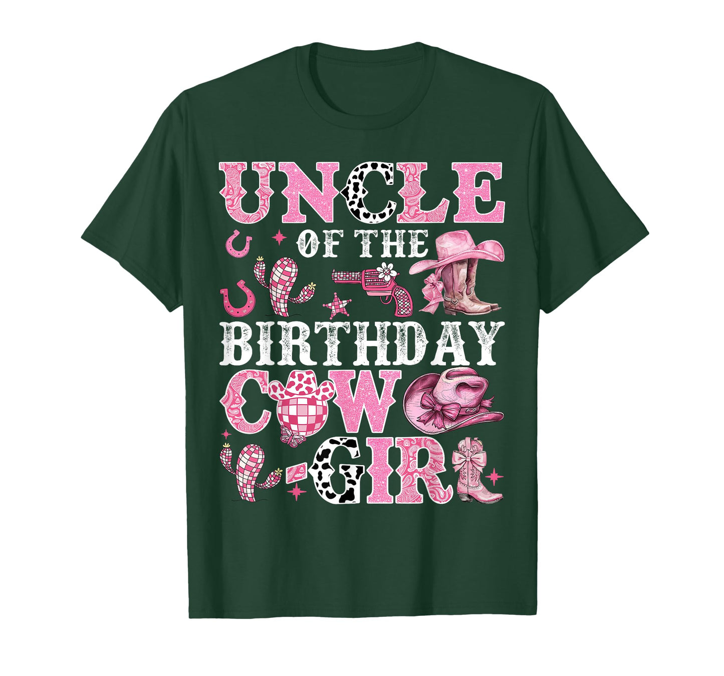 Uncle Of The Birthday Cow-Girl Rodeo Cow Girl Birthday T-Shirt