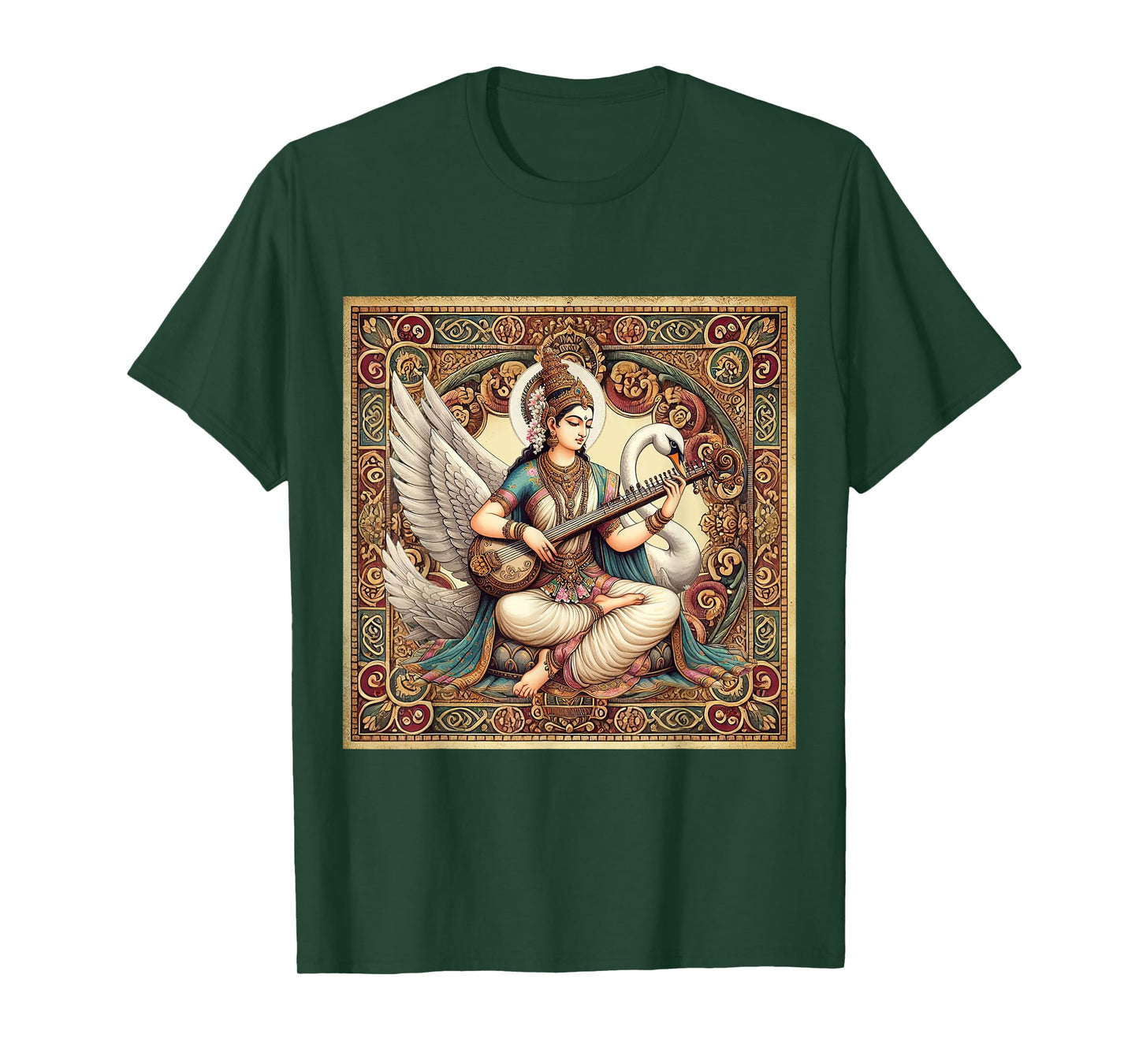 Hindu Goddess Saraswati Hinduism Mythology Vintage T-Shirt