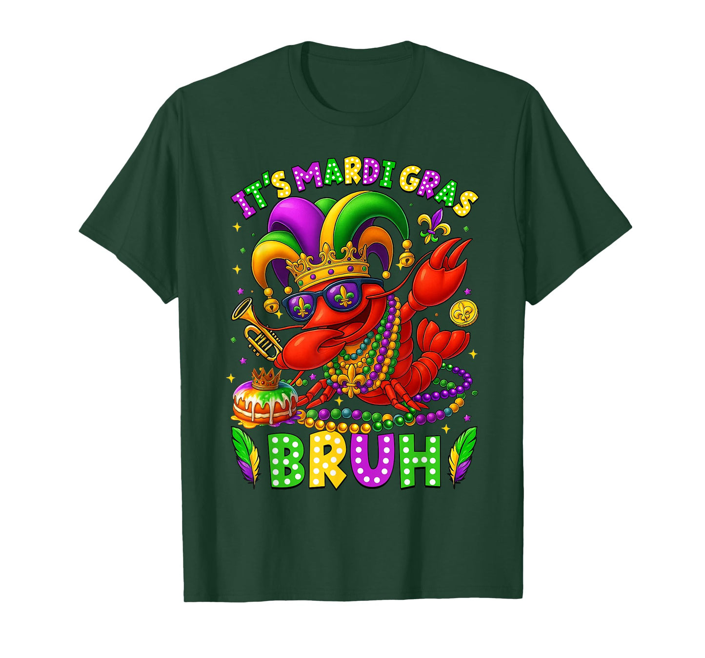 It's Mardi Gras Bruh Dabbing Crawfish Fat Tuesday Boys Kids T-Shirt