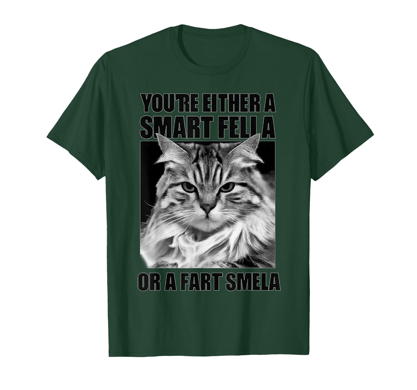 You're Either A Smart Fella Or A Fart Smella for Cats Lovers T-Shirt